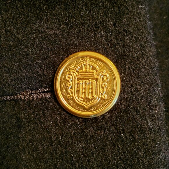 Vintage Forecaster of Boston 100% Wool Black Double Breasted Long Classic Coat - Picture 6 of 15